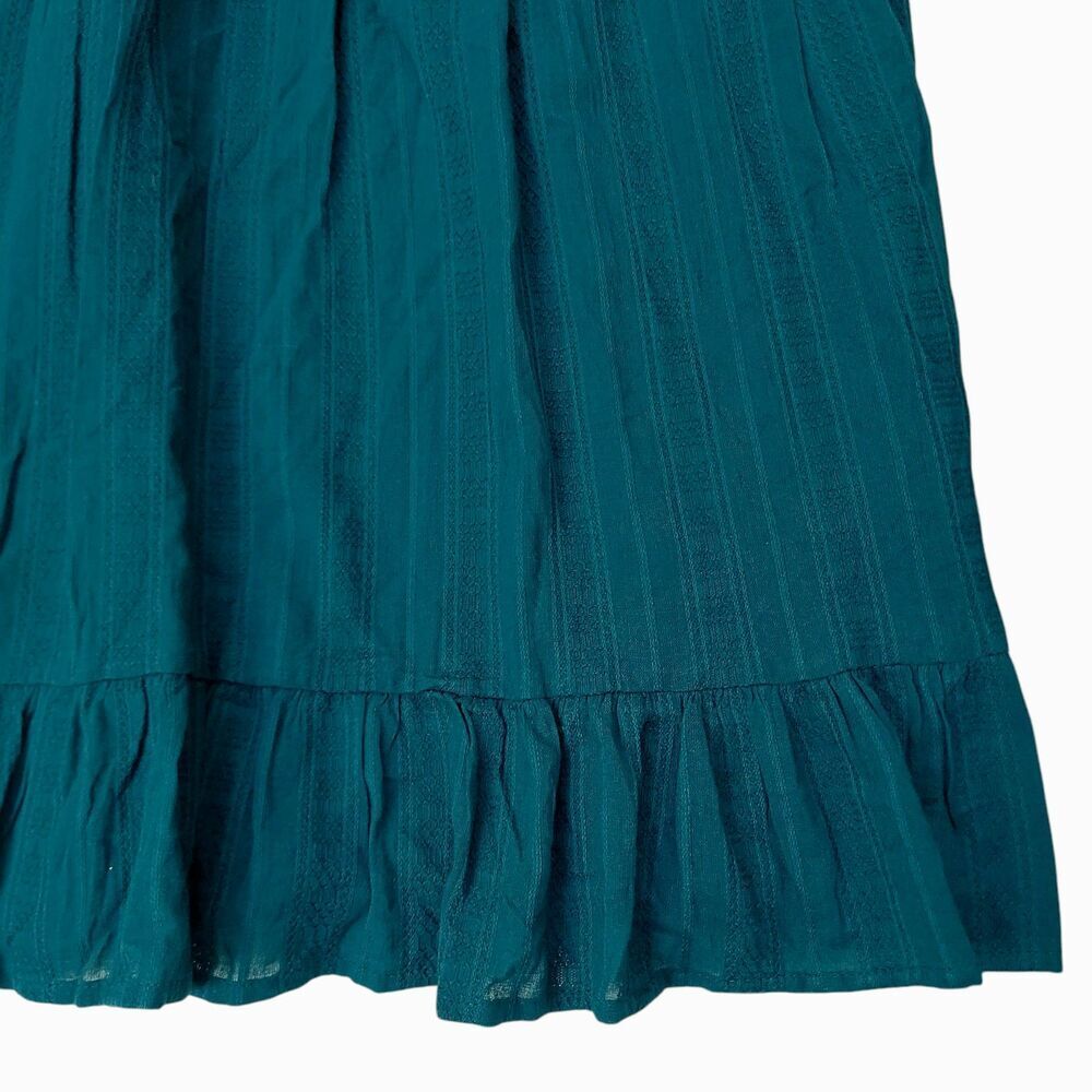 Universal Thread Mini Dress Womens Large Green Embroidered Short Sleeve Bohemian - Picture 13 of 13
